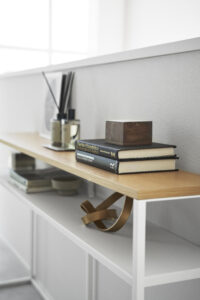 Yamazaki Tower konsolinis staliukas su lentynėle baltas