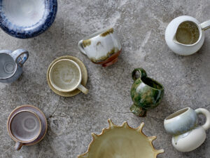 Puodelių rinkinys Avonlea žalias 4 vnt., Bloomingville